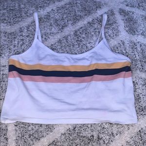 striped cami crop top